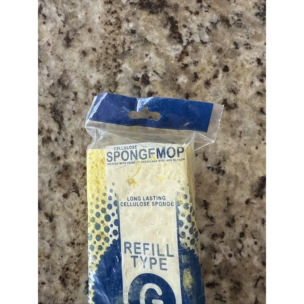 Cellulose Spongemop Refill Type G Yellow‎ Long Lasting Sponge Mop Opened 4808